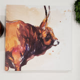 Cow Print - Copper Shorthorn Bull