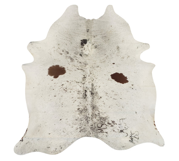 Beautiful Speckled White Cowhide Rug