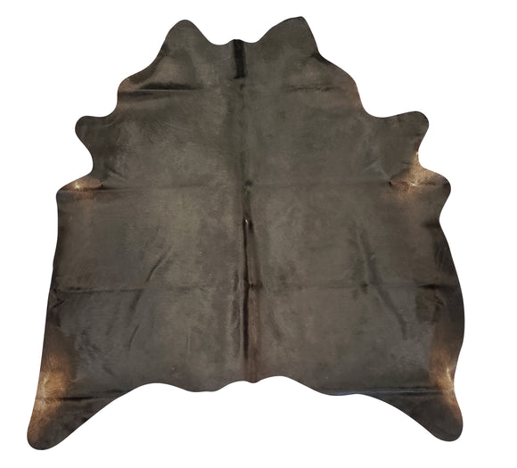 Solid Black Cowhide Rug